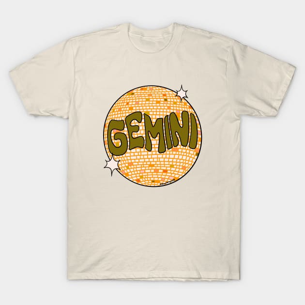 Gemini Disco ball T-Shirt by Doodle by Meg